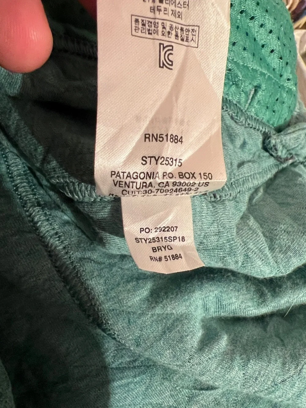 Patagonia Organic Cotton Quilted Hoody Jacket in Beryl Green, Women’s size Small - Picture 11 of 15